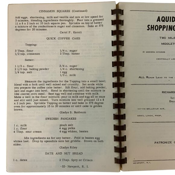 Vintage 1950s Charting Your Course Newport Cook Book Spiral Bound - Picture 7 of 10